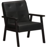 Fauteuil en cuir noir