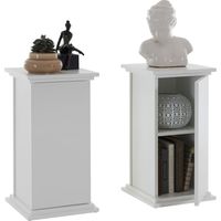 13Casa - Fireplace B1 - Mobile multiuso. Dim: 30x30x57,9 h cm. Col: Bianco. Mat: Truciolare.