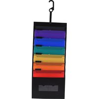 6 Pockets Hanging File Folder Accordian File Organizer A4 Size Wall Organizer Rainbow Color for Home