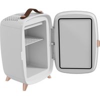 Mini frigo cosmétique 6L LED réglable porte miroir blanc 24,3x19,4x35,6 cm