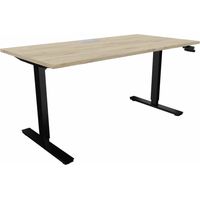 Bureau individuel avec trappe passe-câbles réglable en hauteur Dynamics
