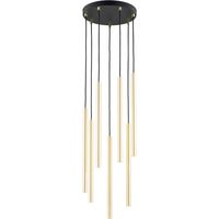 Lampadario SELTER glamour oro/nero Ø30 regolabile 7xG9