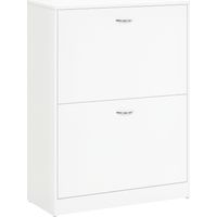 Shoe Cabinet Shoe Storage Furniture, size: 60L x 24l x 80H cm, 2 Folding Doors, White