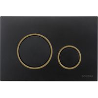 Placca Schwab VELA Nero con Anello Dorato - P47-0235-0250