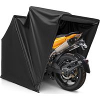 Costway – Abri moto extérieur 345 x 137 x 190 cm – Tente en tissu Oxford 600D imperméable – Résistant aux intempéries avec fenêtres grillagées