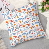 Housse de coussin fleurs mauves, délicat