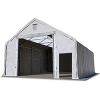 8x12m hangar TOOLPORT avec fenêtres dans le toit, porte 4x3,4m, PRIMEtex PVC 2300 N, anti-feu