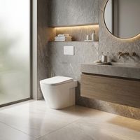 WC suspendu sans rebord en céramique avec fixations dissimulées blanc 36x54 cm – Mia Ceramica Dolomite