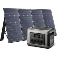 ALLPOWERS R1500 Tragbare Powerstation mit 400W Solarpanel, 1152Wh LiFePO4 Batterie mit 1800W AC Ausgang Solargenerator, 43dB Leise Betrieb Mobile Notstromversorgung für Garten Reise Camping Wohnmobile