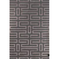 Tapis salon et chambre 160x230 rose et gris rectangle tissé motif géométrique CONRAD