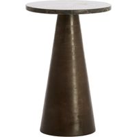 Table d'appoint Light & Living YNEZ marbre brun foncé – Ø36x51 cm