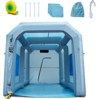 VEVOR Cabina de Pintura Inflable 4 x 2,95 x 2,75 m Carpa Hinchable de Pintura de Coches en Oxford 210D con Sistema de Filtración Sopladores 900 W Estación de Trabajo de Pintura Taller de Garaje