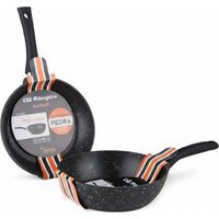Padella in alluminio da 32 cm Compatibile con piani cottura a induzione Rivestimento antiaderente Padella resistente