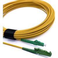 Elfcam® - Cable a Fibre Optique E2000/APC a LC/APC Monomode Simplex, 9/125um Jarretiere Optique LSZH (5M)