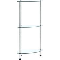 vidaXL Étagère 3 niveaux Transparent 30x30x67 cm Verre trempé