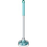 Brosse de toilette verte en silicone souple avec embout de toilette en forme de pieuvre
