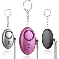 Alarme personnelle, porte-clés portable avec lumière LED, convient aux femmes et aux étudiants, protection de sécurité pour l'autodéfense, lot de 3