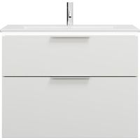 burgbad Eqio Slim lavabo en céramique avec meuble sous-lavabo et