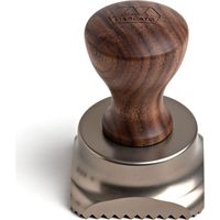 MARCATO 50628 Stampino per Ravioli Quadrato 60 mm in Alluminio Anodizzato e Legno di Noce Colore Champagne
