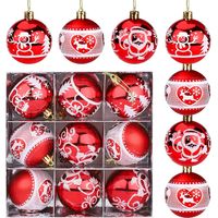 Pieces Christmas Balls, 60mm Christmas Ball Decorations Decor for Christmas Tree Unbreakable Red Balls Decorative Hanging Ball Ornaments for Christmas Tree Wedding Party Decor (Red)