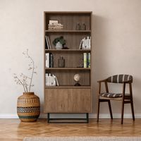 Bücherregal Walnuss Melamin Rea 80x182x36 cm