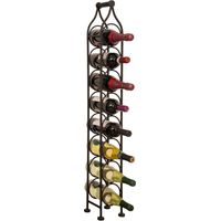 Wrought iron wine bottle holder Sparkling wine bottle holder 105x15 cm Floor standing wine display for 8 bottles Wine shop