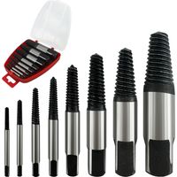 8-teiliges Schraubenausdreher-Set, Stufenbohrer, Bolzenausdreher, Sechskantkopf, Karbonstahl, geeignet für Heim- und Autoreparatur
