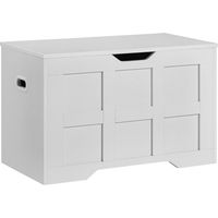 Small Storage Ottoman, White
