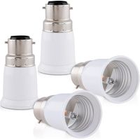 4x Fassungsadapter - B22 auf E27 Fassungskonverter - Bajonettsockel-Lampenfassungsadapter für Halogen-LED-Leuchtmittel