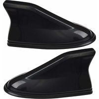 2PCS Antenne Toit Qashqai, Universal Auto Voiture Plastique Aileron de Requin en Forme de Base Antenne pour Voiture Antenne Radio FM avec Base Adhésive Etanche - Noir