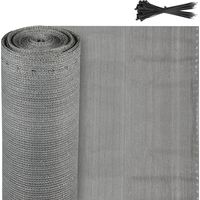Schermo 1x10m - Schermo oscurante con trama rinforzata da 150 g/m2 - Frangivento per giardino, terrazza e balcone - antracite