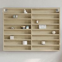 Armoire à vitrine chêne sonoma 100x8,5x75 cm bois d'ingénierie vidaXL