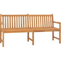Banco de jardín mobiliario de exterior para terraza 180 x 60 x 90 cm madera maciza de teca 020011272