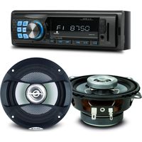 Pack sono voiture Autoradio Muse M-195 BT 160 Watts + 2 haut parleurs 10cm 80W