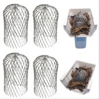 Filtres de Gouttière en Aluminium Grille Protection Gouttiere Protège-gouttières en Métal Protection Gouttiere Feuilles pour Maison, Avant-toit, Fossé, égout 4 Pièces