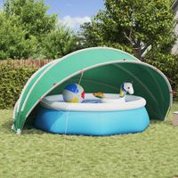 vidaXL Dôme de piscine 500 x 500 x 236 cm Vert Mer