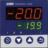 Jumo Quantrol LC300 Termostato L, J, T, K, E, N, S, R, Pt100, Pt1000, KTY Relè 3 A (L x L x A) 80 x 96 x 96 mm