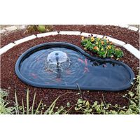 Laghetto da giardino fusine nero litri 150 dimensioni cm 113x74x h 45
