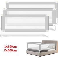 Randaco 3X Barrière de Sécurité Enfant Lit Barrière de lit pour enfant barrière de sécurité pour lit enfant barrière de protection de lit - 1x150cm+2x200cm