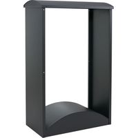 Abri à bois HWC-P77, étagère à bois de chauffage/bois de cheminée, abri à bois, abri extérieur en métal 160 x 98 x 50 cm