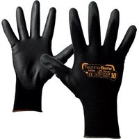 GUANTI SINTETICI SPALMATI IN POLUIURETANO PU DORSO AREATO NERO M-XXL 12PAIA RAYS, "XL"