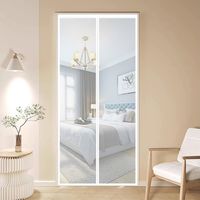 Magnetisches Moskitonetz für Türen und Fenster 120 x 220 cm – Feinmaschiges Gewebe, Automatischer Verschluss, Mückensicher, Atmungsaktiv, mit Klebestreifen – Weiß