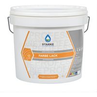 Farbe lack smalto murale acrilico bianco satinato resistente per interni formato 5 lt - confezione 1