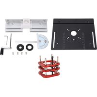 Decdeal Base de table de routeur, système de levage manuel à course de 51 mm pour des diamètres de moteur de 64 à 66 mm