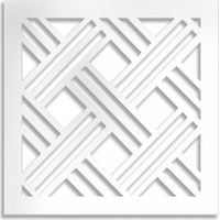 CLASSICAL D - Panneau ajouré en PVC - épaisseur 10 mm - Couleur : blanc - Dimension : 98x98 cm