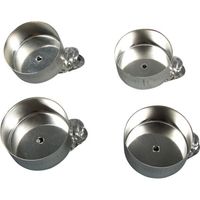 Bougeoir d'arbre p.bougies chauffe - plat, argent, 4 pces