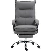 Fauteuil de bureau avec fonction massage, fauteuil de bureau réglable en hauteur, fauteuil PC ergonomique en Gris foncé pour confort au bureau