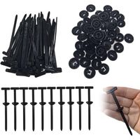 100 Pièces Nylon Universal Cable Tie Buckle, Attaches de Câble Polyvalentes, Heavy Duty Self-Locking Zip Ties Holder, pour Réparation Automobile et Usage Quotidien -
