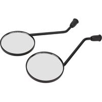 Rétroviseur de moto rond et résistant aux chocs, en plastique et acier, compatible avec tous les modèles.