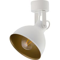 Faretto soffitto loft bianco oro orientabile E27 Mars Sigma